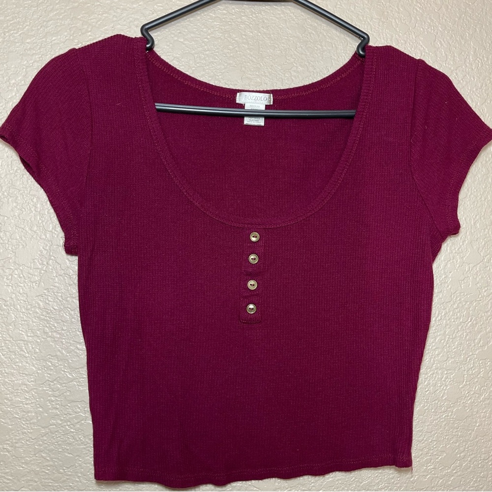 Burgundy, soft blouse
